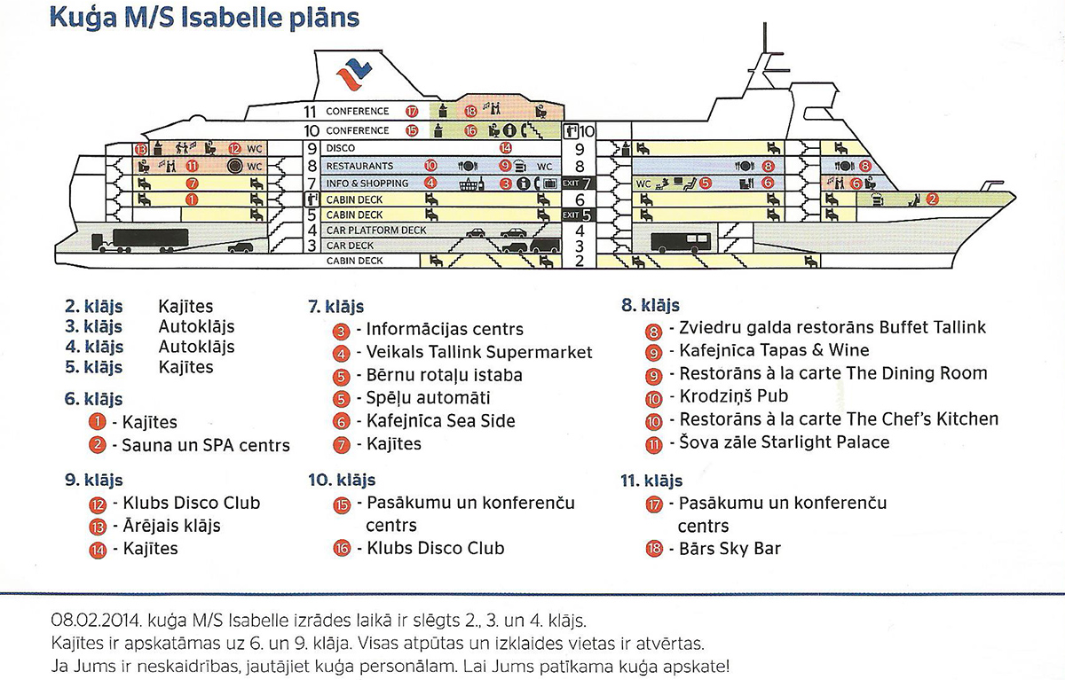 Isabelle. Планы, схемы, таблицы с судов