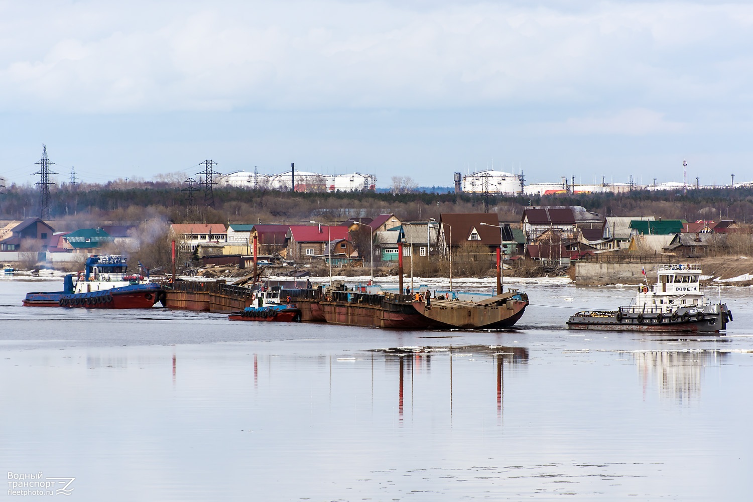 Портовик, Наплавной мост, Вожега, Припять