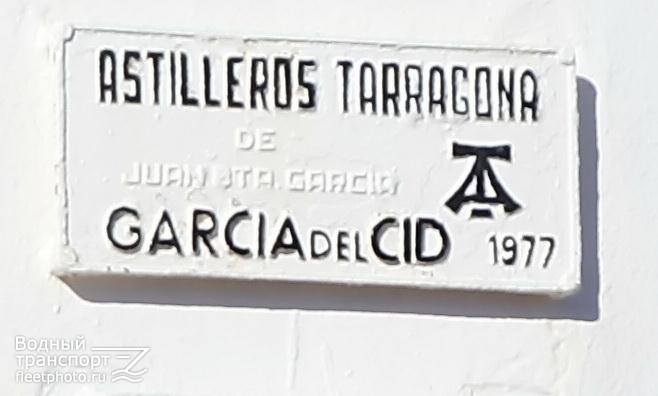 Garcia Del Cid. Shipbuilder's Makers Plates