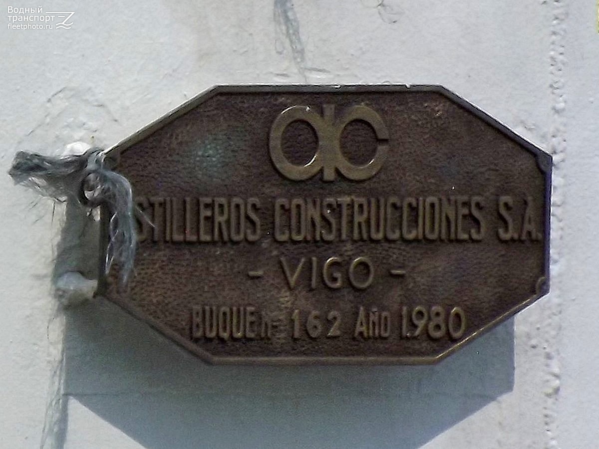 Vilena. Shipbuilder's Makers Plates