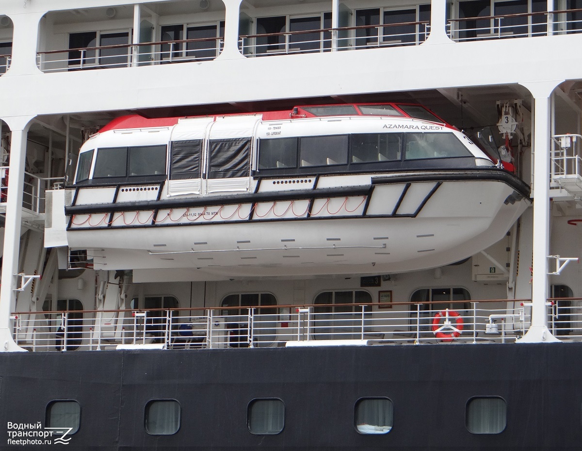 Azamara Quest. Lifeboats