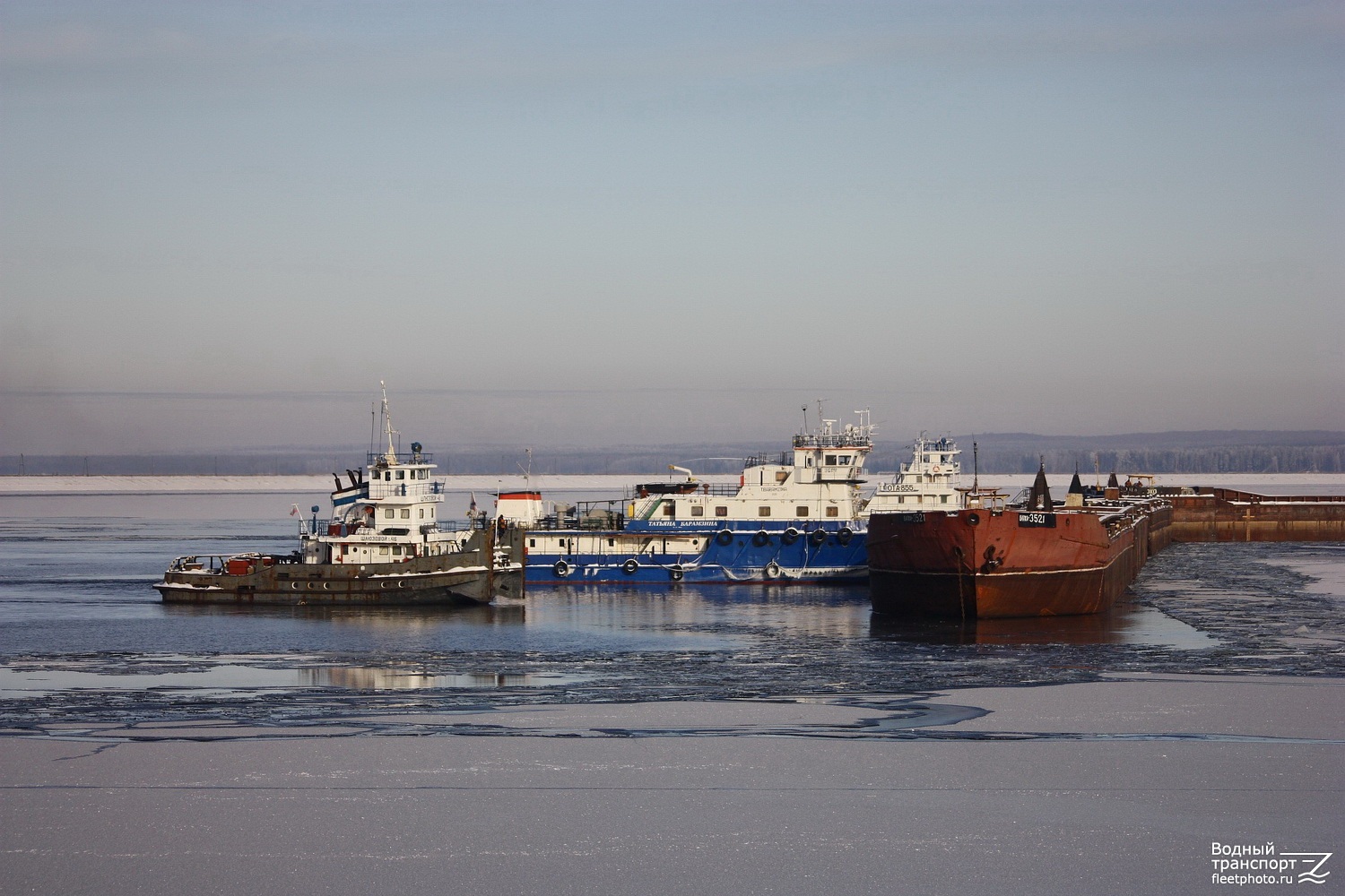 Шлюзовой-46, Татьяна Барамзина, ОТА-855, Баржа 3521