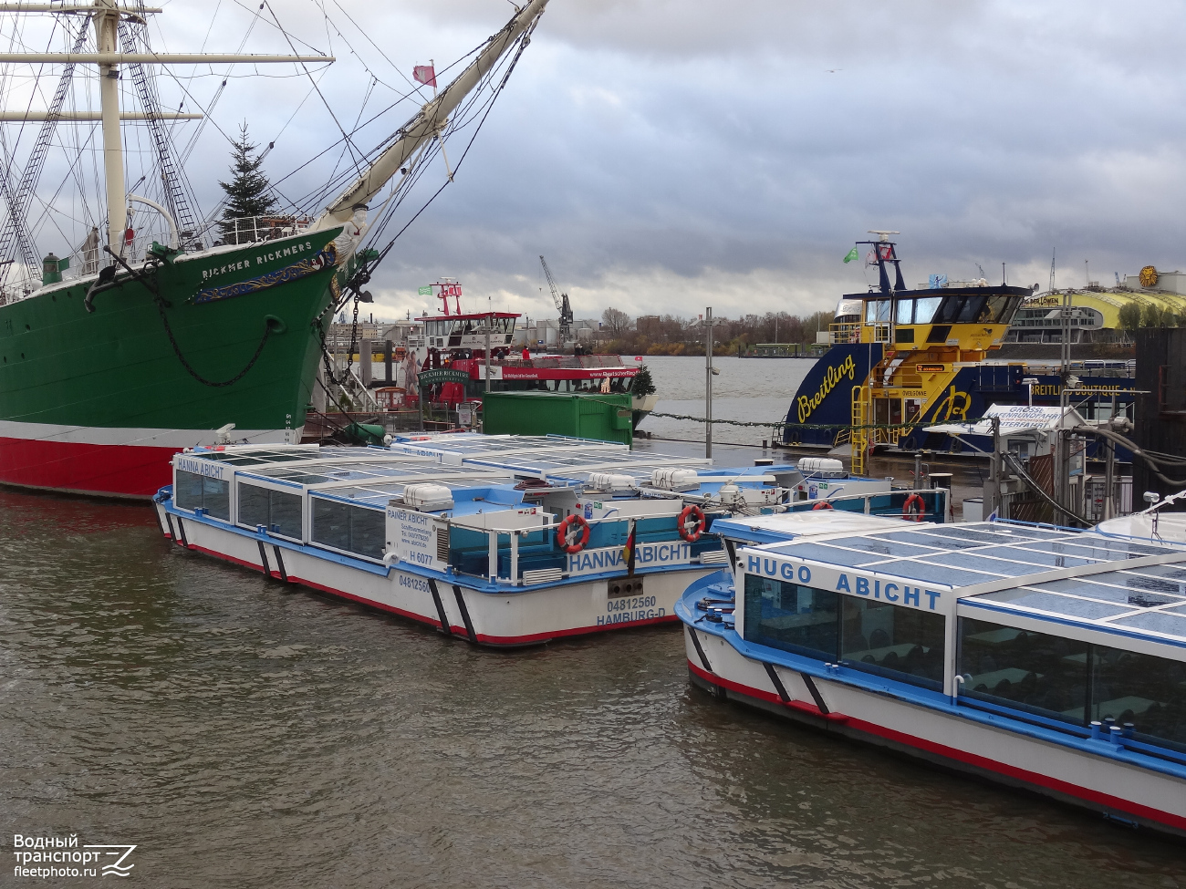 Rickmer Rickmers, Harburg, Hanna Abicht, Hugo Abicht