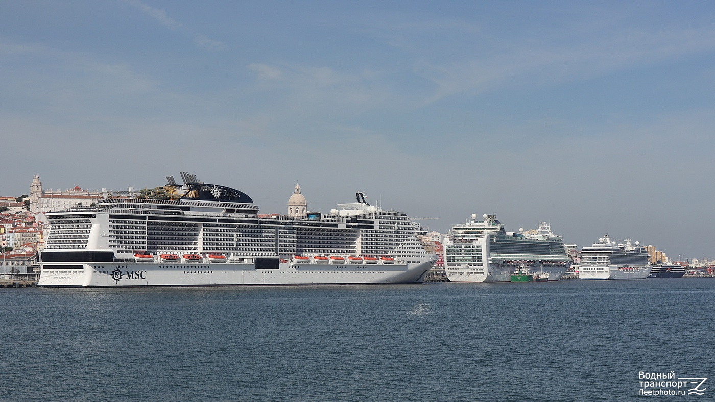 MSC Virtuosa, Ventura, Sacor II, Riviera, World Traveller