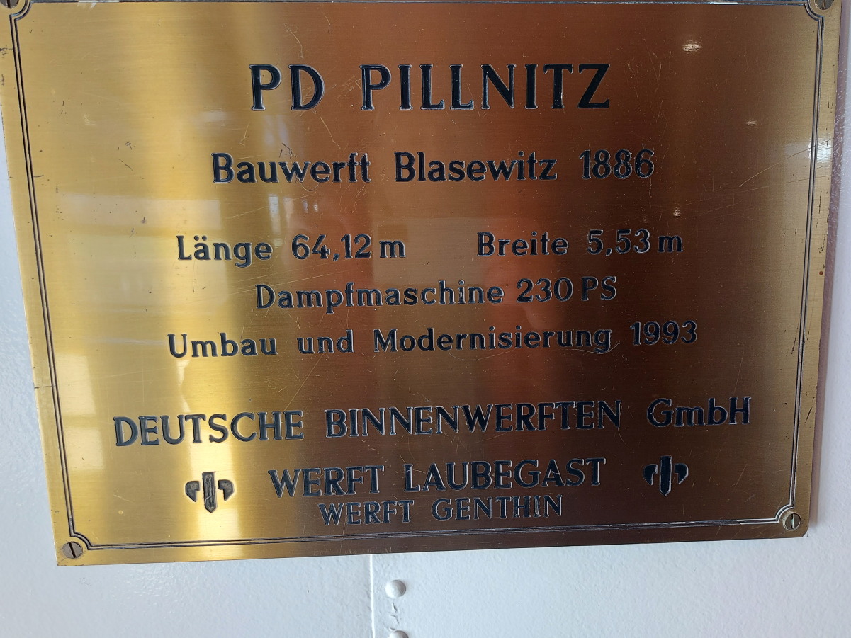 Pillnitz. Shipbuilder's Makers Plates