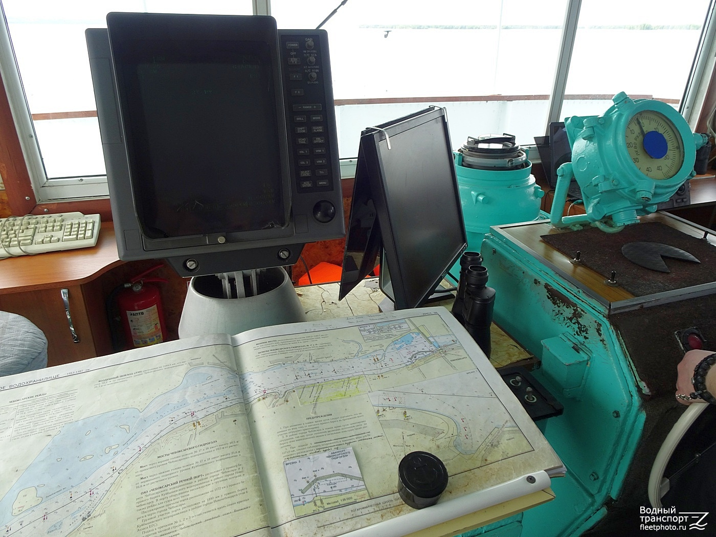 Алдан. View from wheelhouses and bridge wings