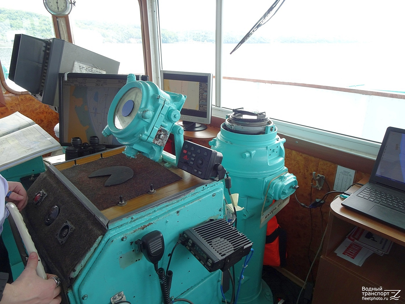 Алдан. View from wheelhouses and bridge wings