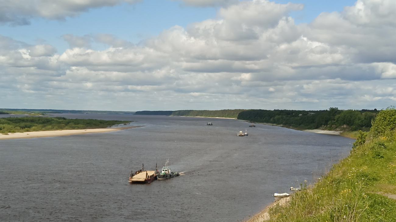 БП-100, Архлеспром-1. Водные пути