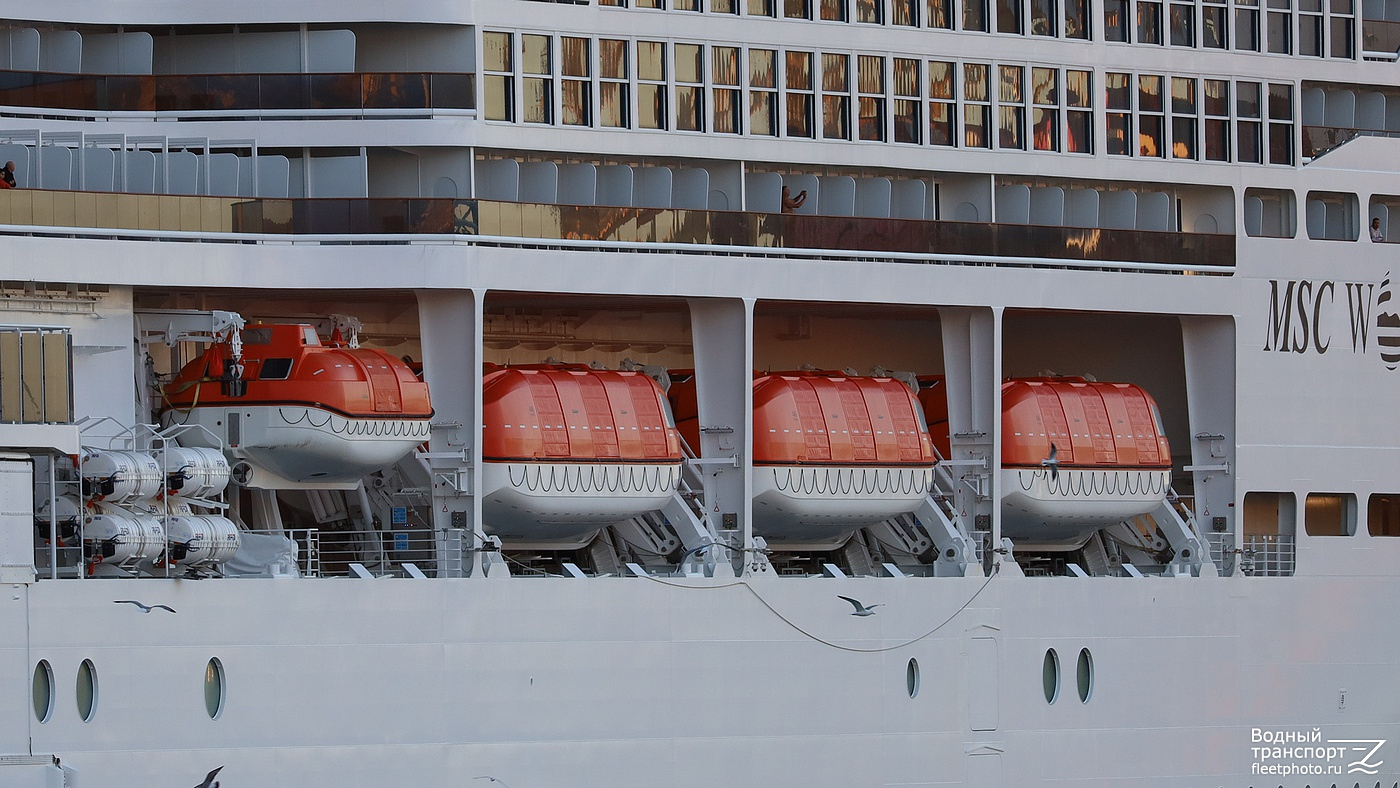 MSC World Europa. Lifeboats