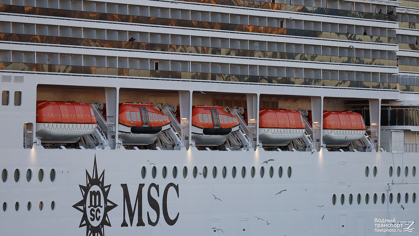 MSC World Europa. Шлюпки и катера