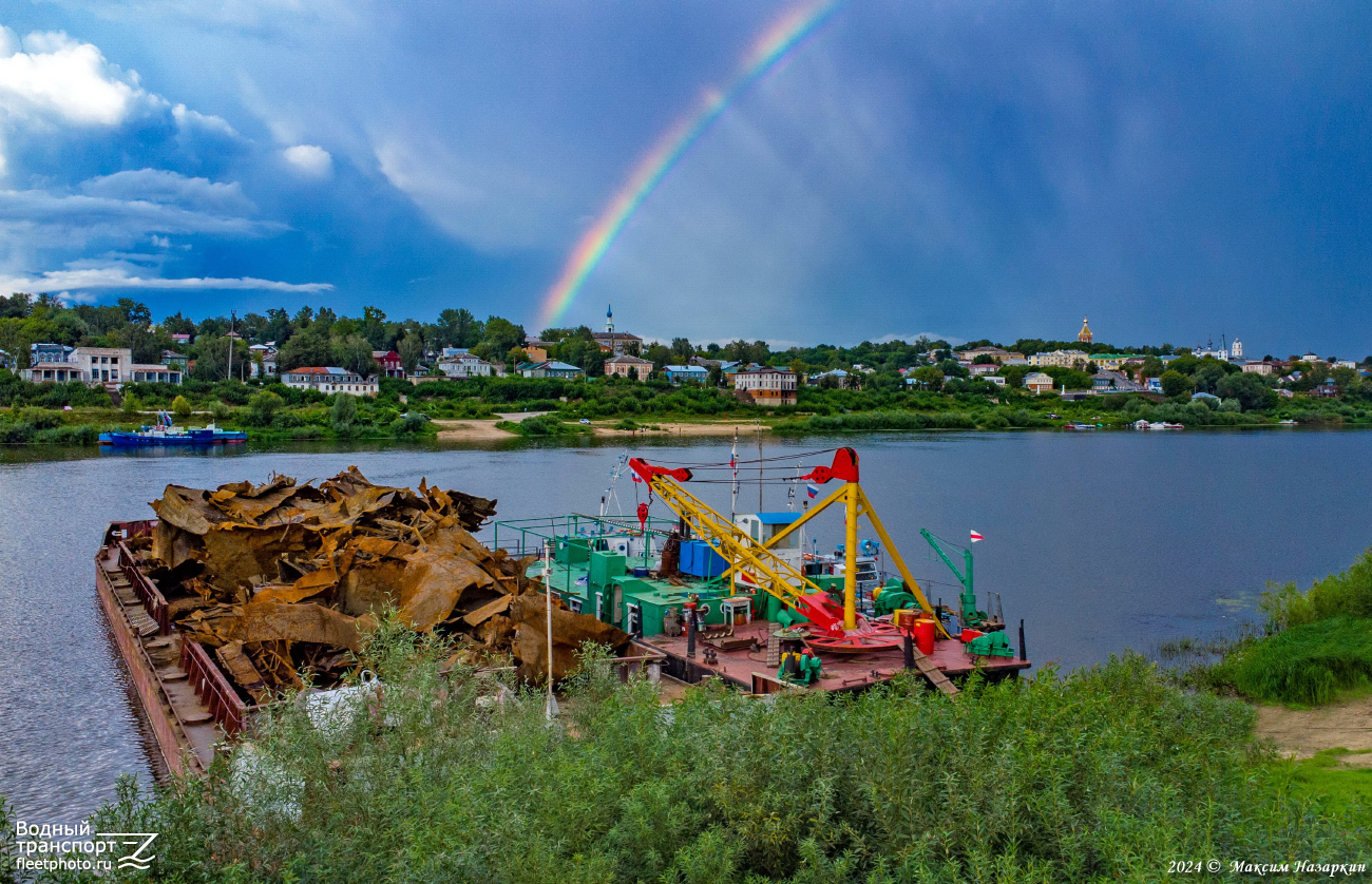 Касимовский наплавной мост, Т-300, ДТ-7