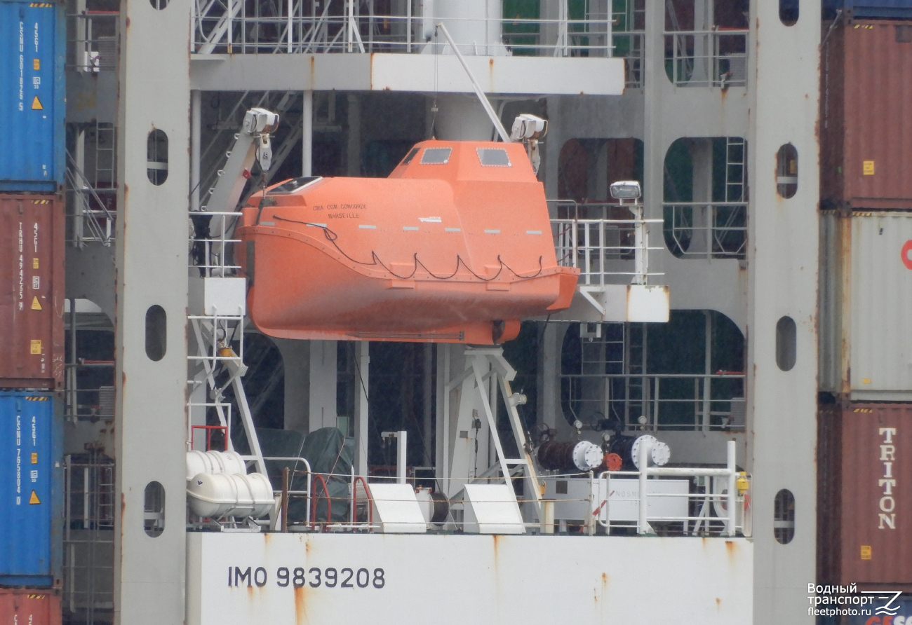 CMA CGM Concorde. Lifeboats