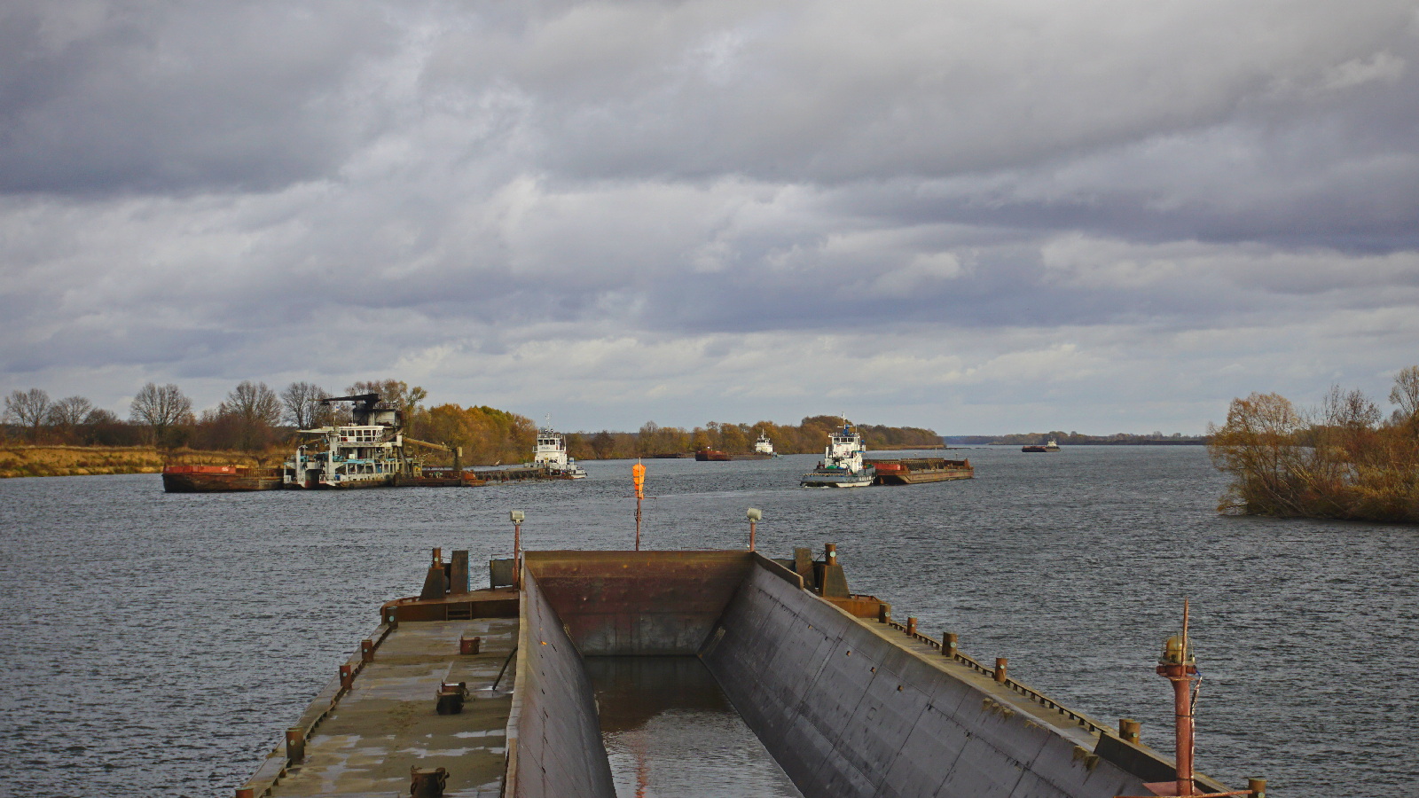 7079, МП-15, 7378. View from wheelhouses and bridge wings, Deck views